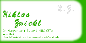 miklos zwickl business card